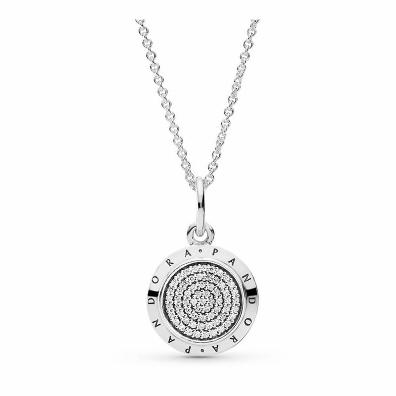 Pandora Signature Pendant Necklace Online NZ, Sterling Silver (395472-KEF)